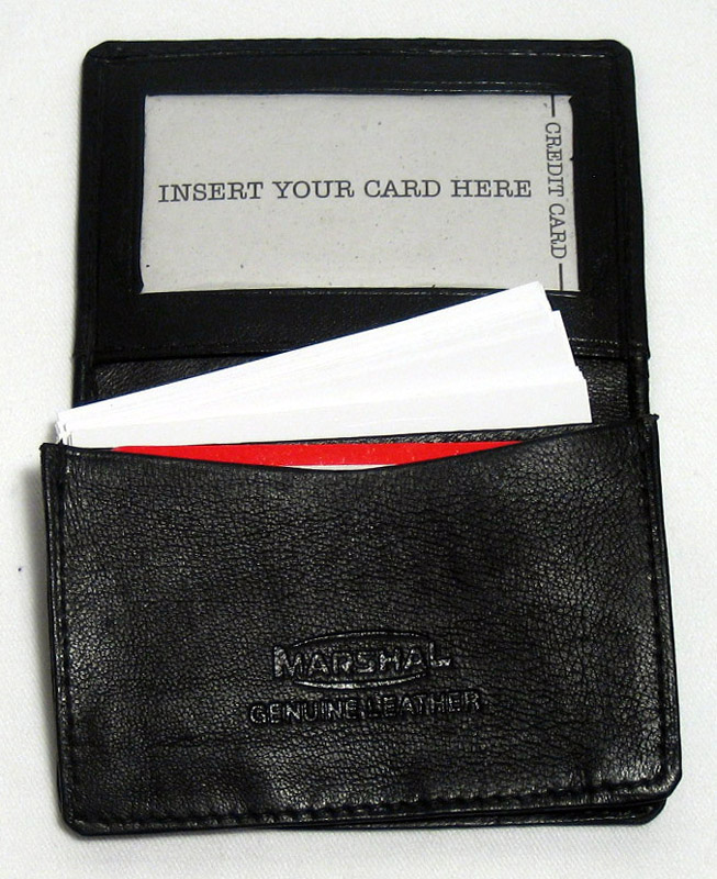 New Leather Business Card Holder Expandable Wallet Money Card Case Black Mens | eBay
