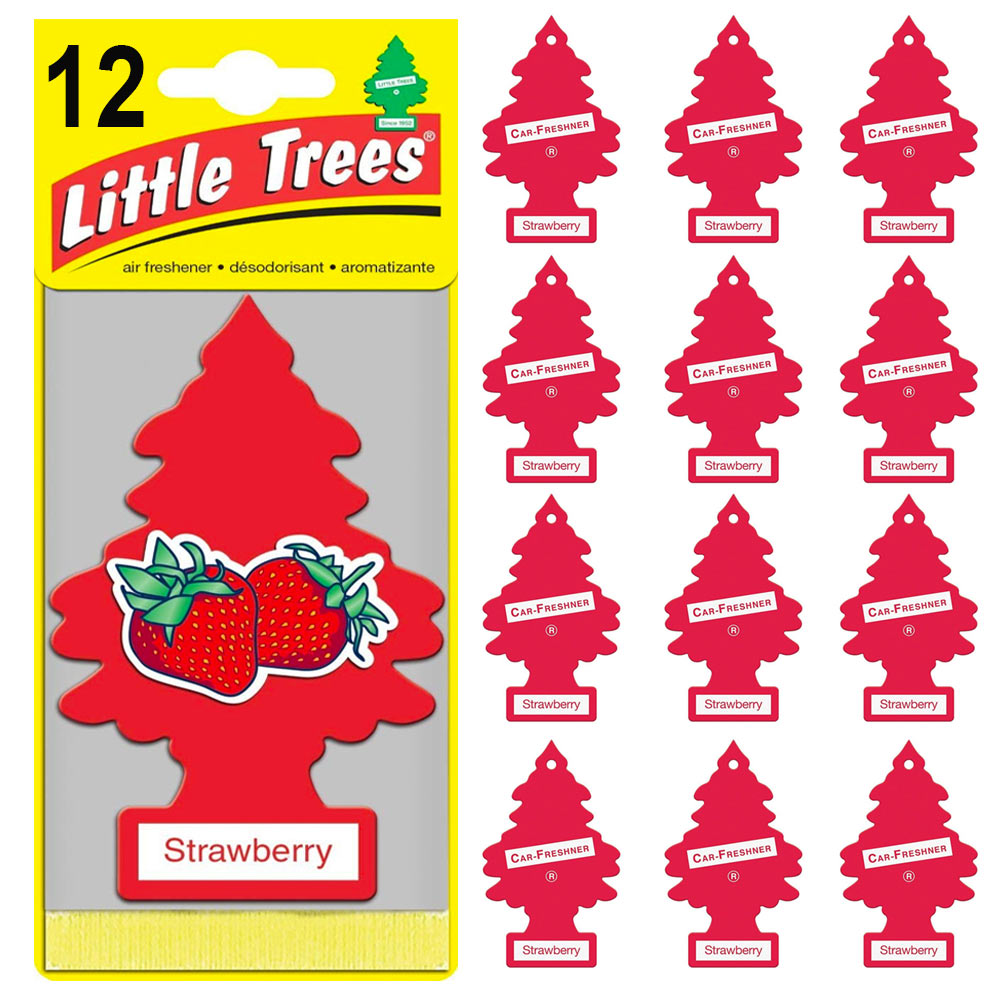 12 Pack Little Trees Strawberry Scent Air Freshener Car Auto Home