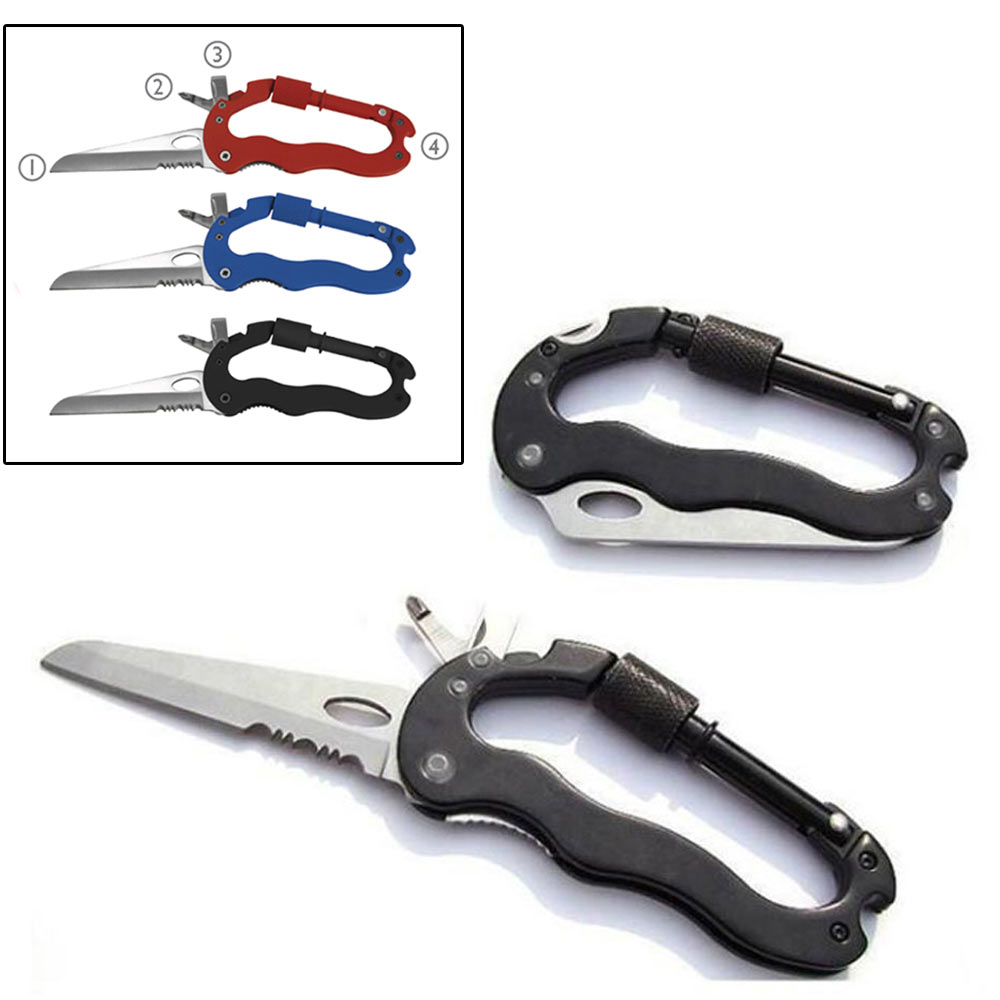 Multi Function Hiking Rock Climbing Survival Gear Screwgate Carabiner