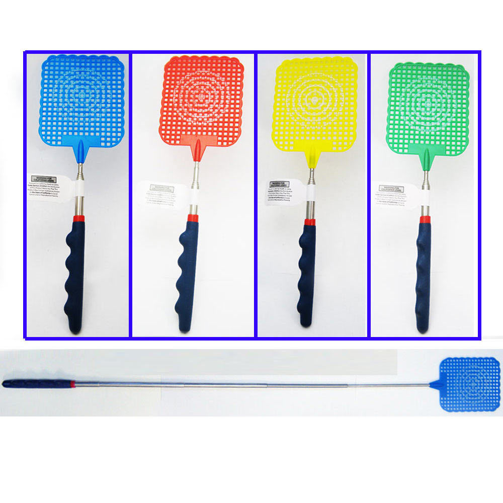 Telescopic Fly Swatter Metal Compact Extends 61cm Fabulous Novelty Gift Handy !! eBay