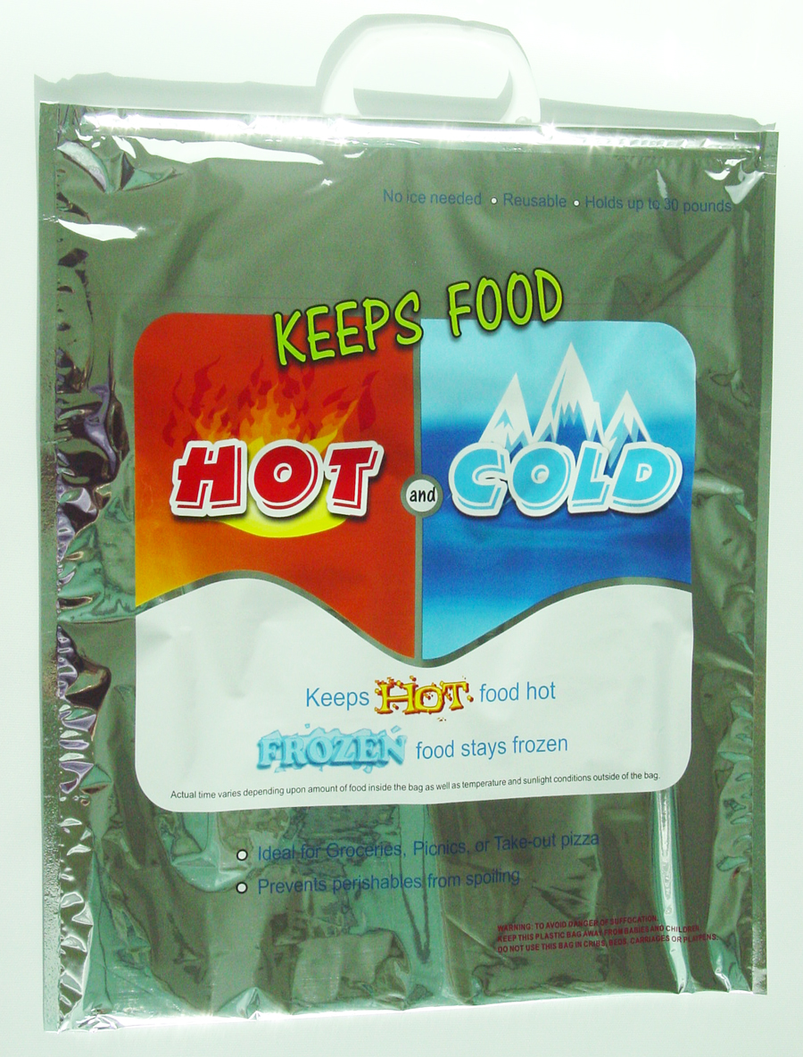 1Pc X Large Hot Cold Insulated Foil Grocery Bag Holds 30Lbs Thermal ...