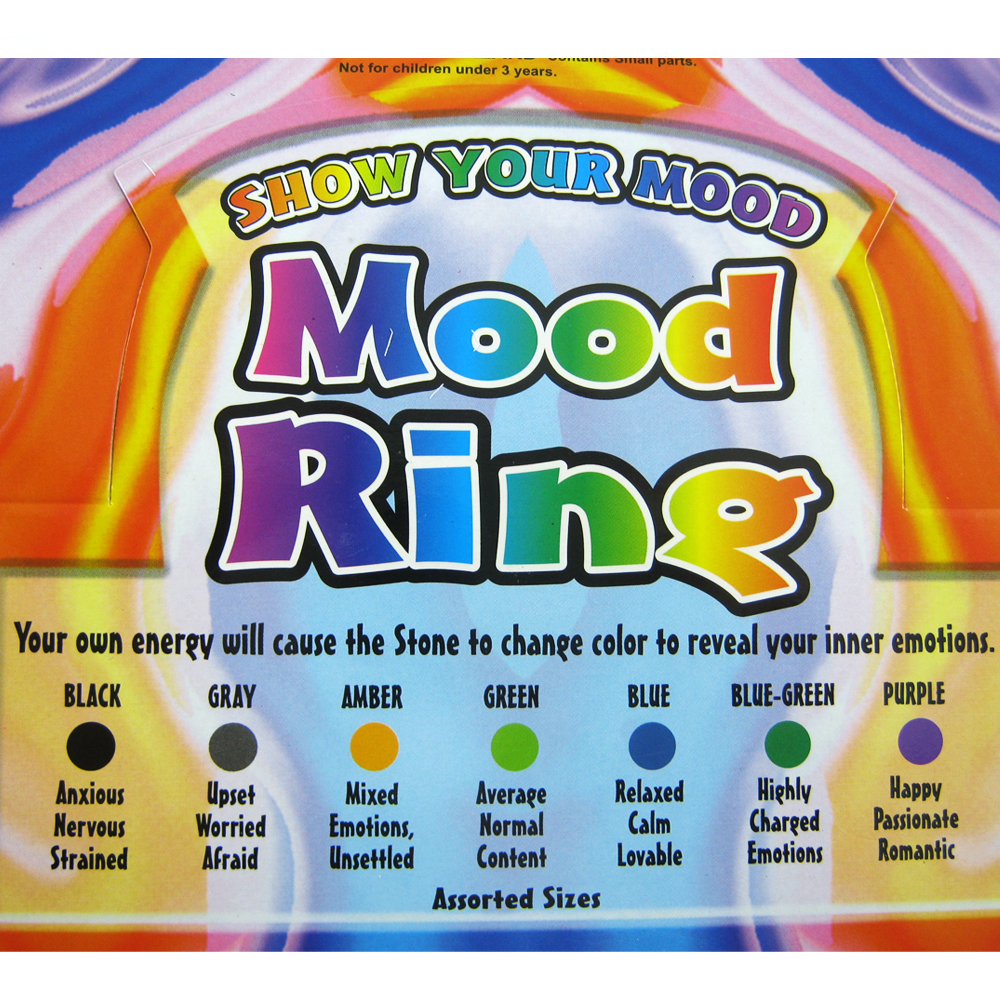 36 Pc Mood Ring Amazing Emotion Feeling Color Change Adjustable Fashion