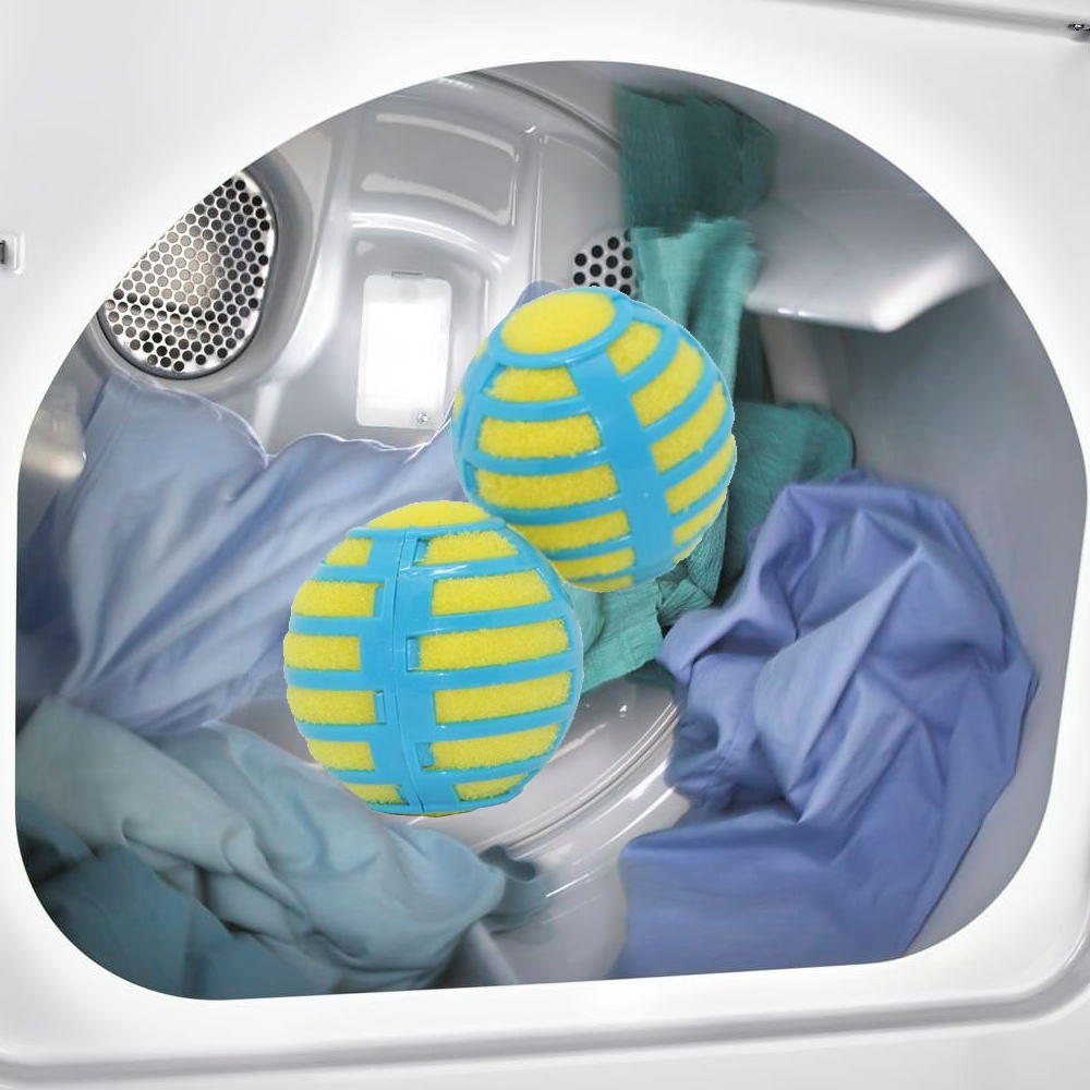 2 Pc Anti Static Laundry Balls Tumble Dryer Cleaning Clothes Natural ...