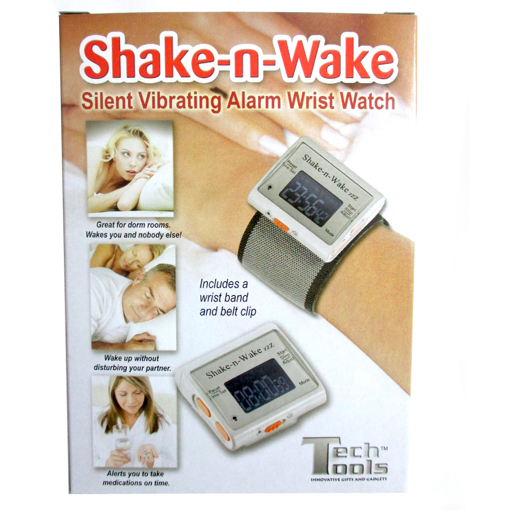 Silent Vibrating Personal Alarm Clock Shake N Wake Wrist Watch Digital