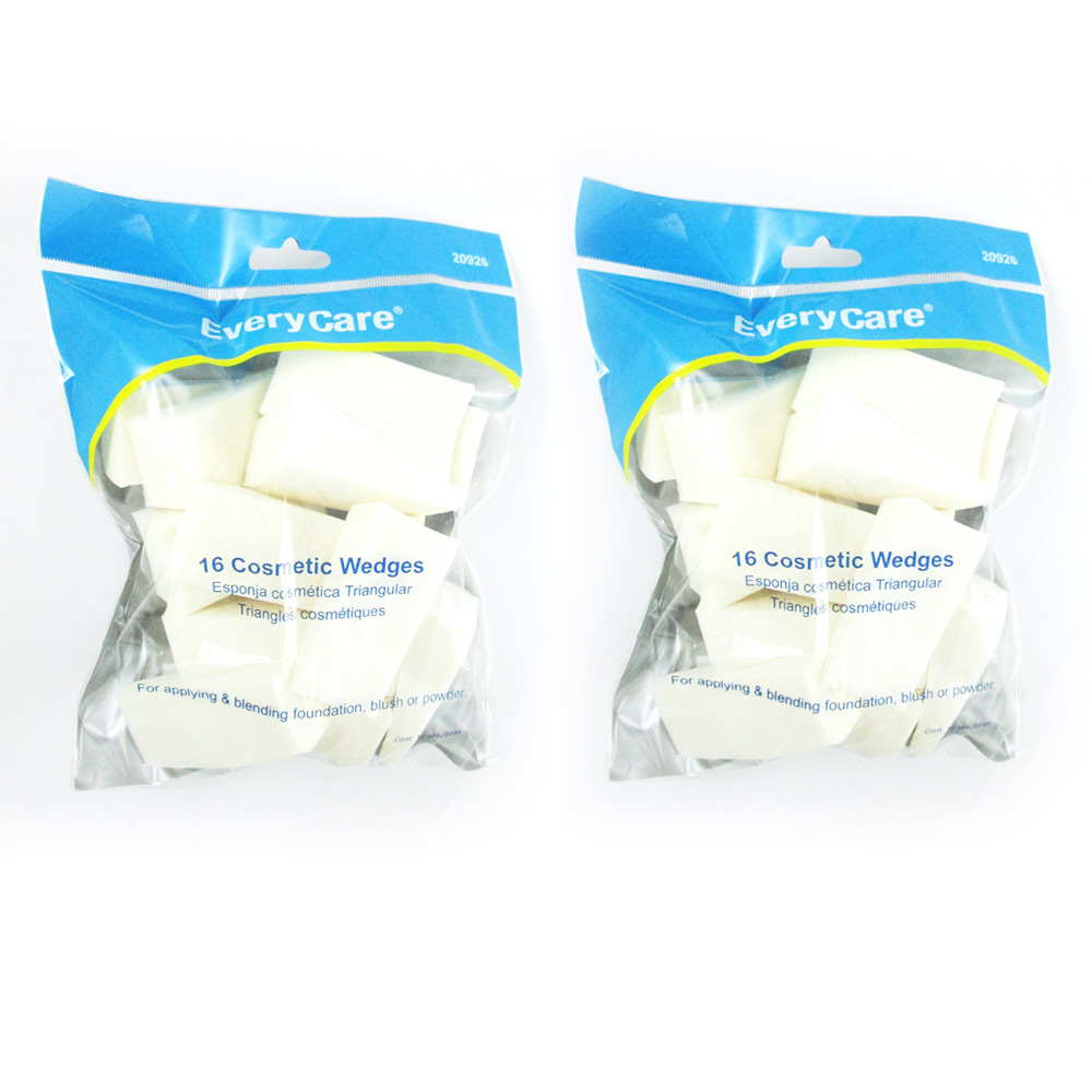32 Makeup Cosmetic Wedge Triangle Facial Sponge Applicator White Foam