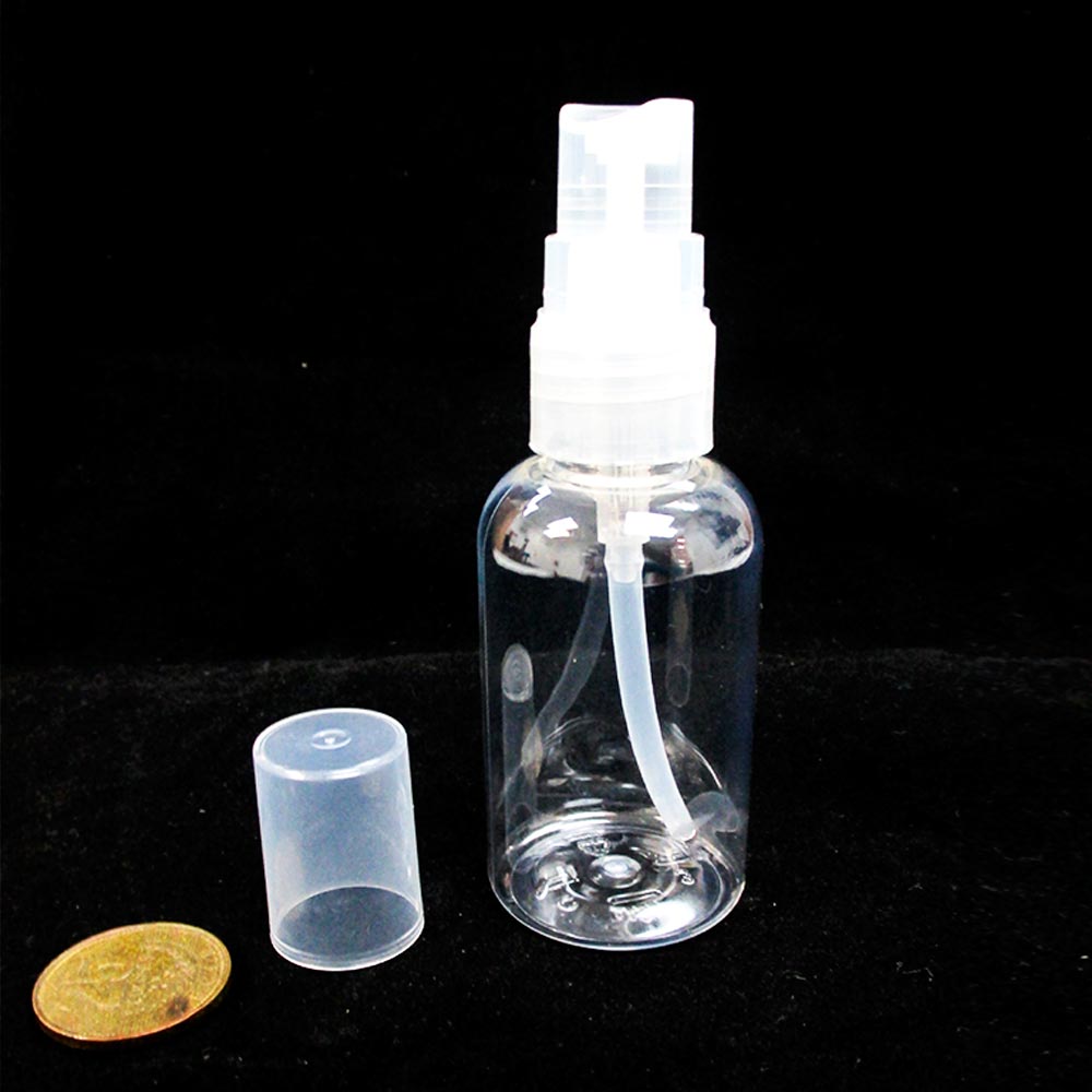 5 Clear Plastic 2 OZ PET Empty Spray Bottles Refill Mist Pump Travel