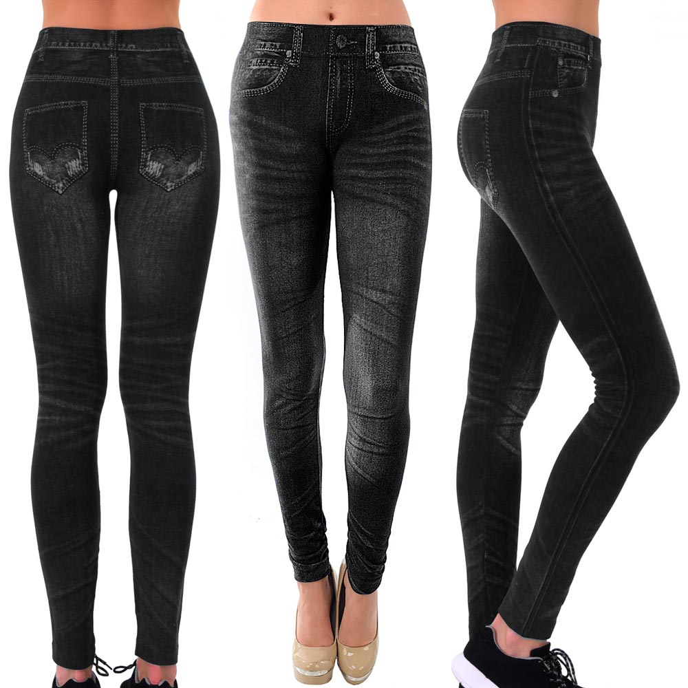 black jegging jeans