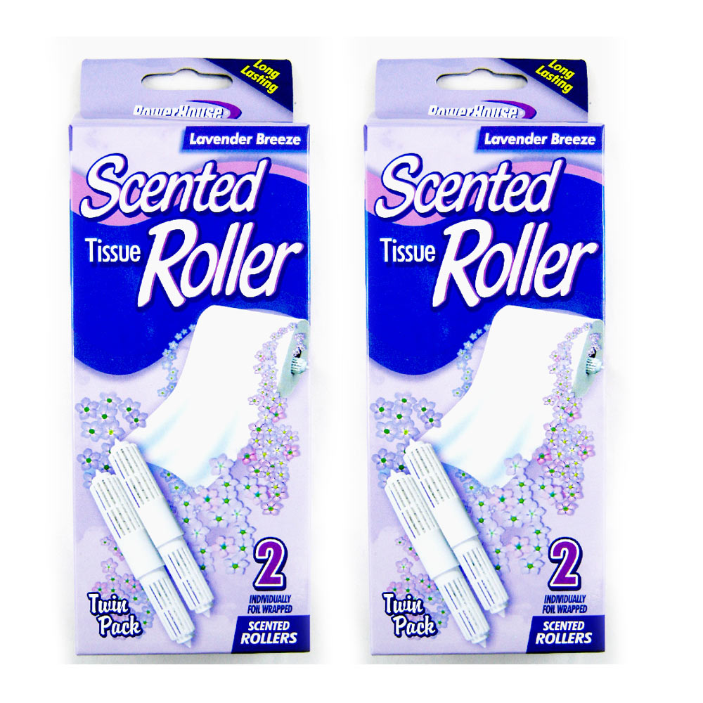 4 Scented Toilet Paper Rollers Tissue Roll Holder Replacement Spindle