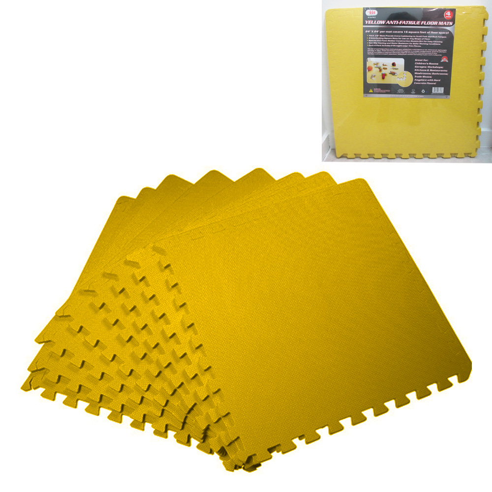 96 Sqft Anti Fatigue Exercise Mats Foam Gym Flooring Interlocking Tiles