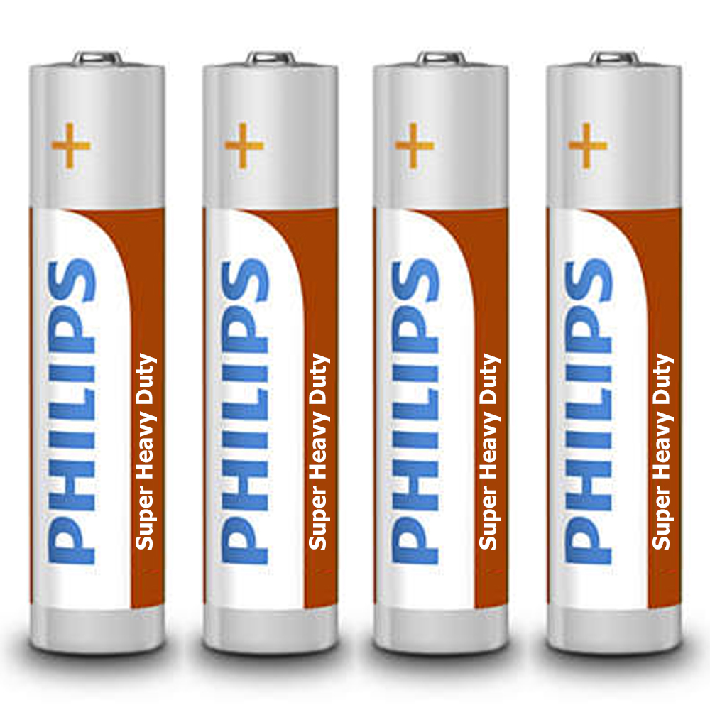 40 Philips R03P AAA 1.5V Super Heavy Duty Battery CarbonZinc Triple A