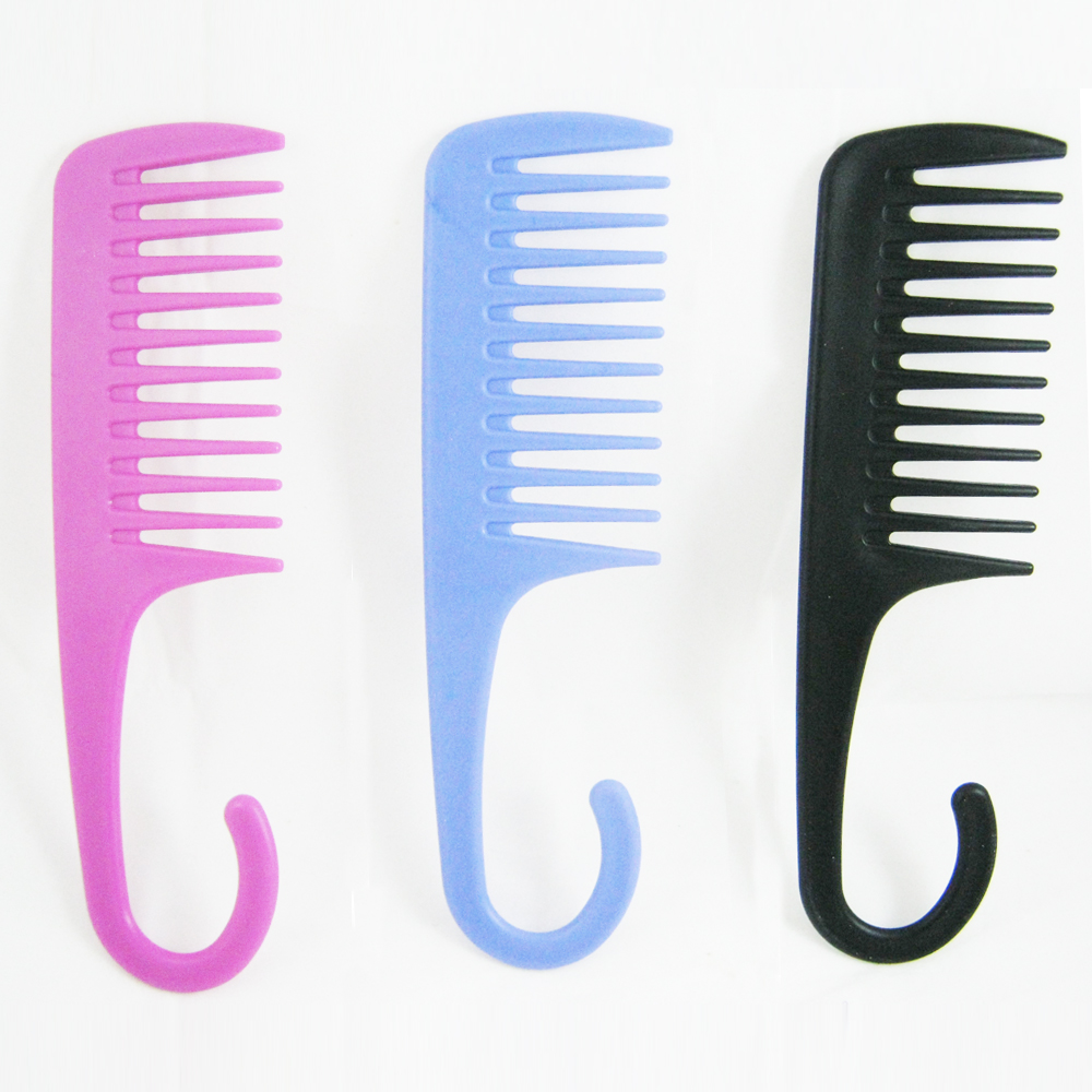 3 x Shower Comb Hair Wide Tooth Wet Gently Detangles Thick Long Durable