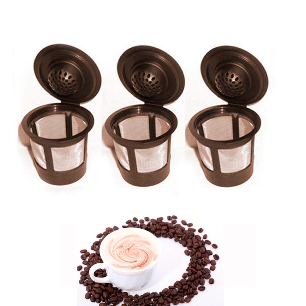 3X Reusable Single K Cups Keurig Coffee Machine Refillable Stainless