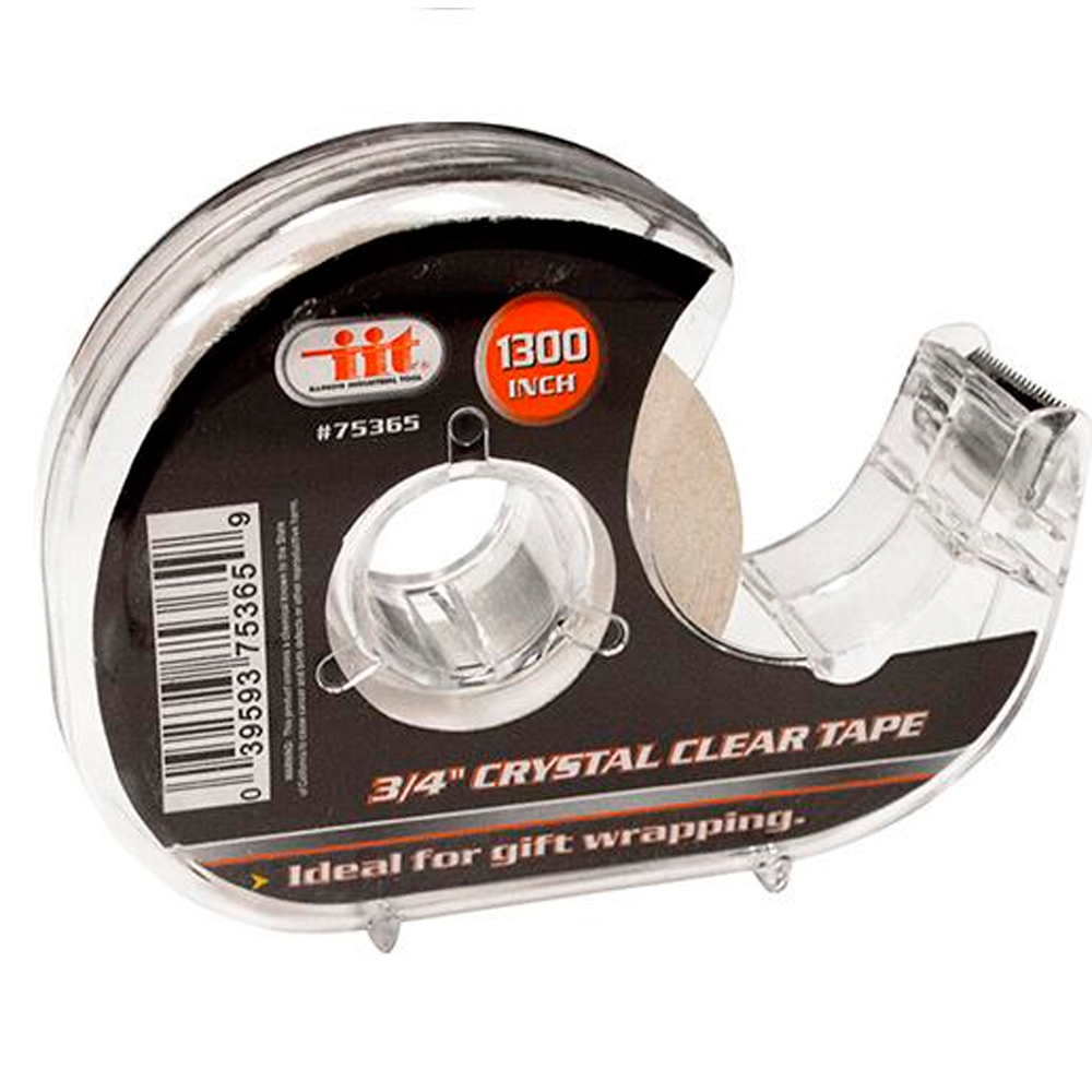 2 Pc Clear Tape Rolls Cutter Dispenser Transparent Desktop Office 3/4