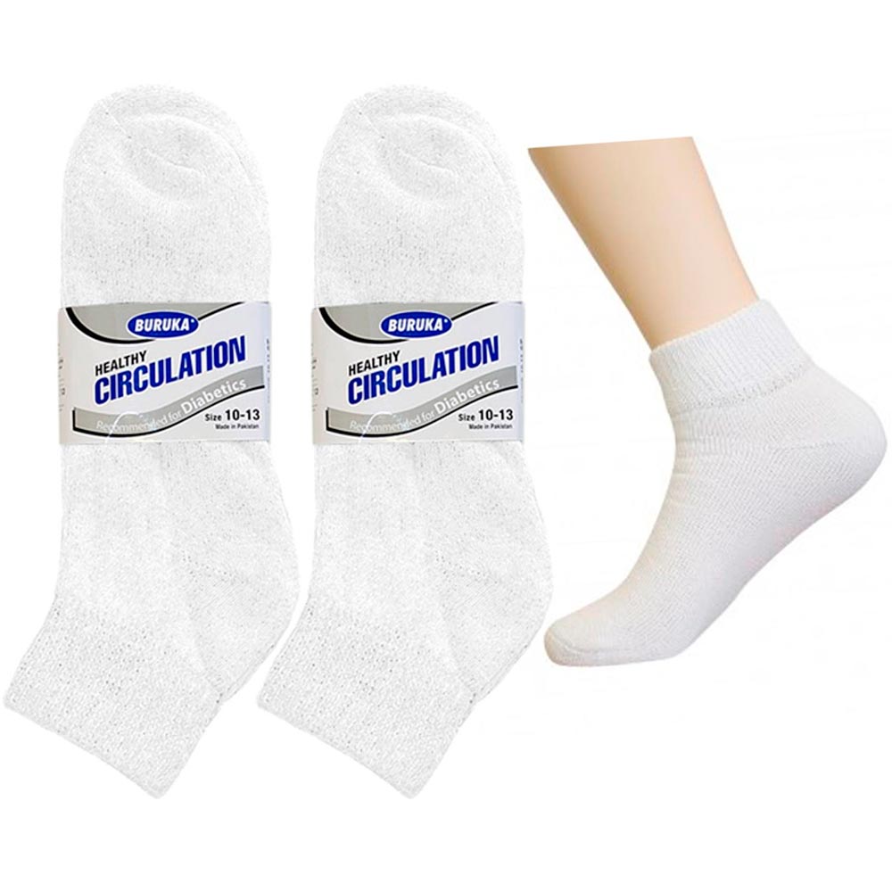 6 Pair Diabetic Ankle Circulatory Socks Health Support Men Loose Fit ...