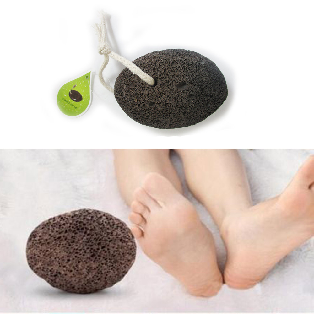 2 Volcanic Lava Pumice Stone Foot Massage Scrub Exfoliate Pedicure