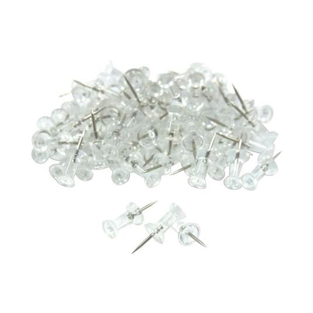 200 Pcs Clear Push Pins, Plastic Thumb Tacks for Wall, Wall Tacks for  Hanging, Standard Clear Plastic Head and Steel Point Push Pins for Cork  Board (Clear, 200) 