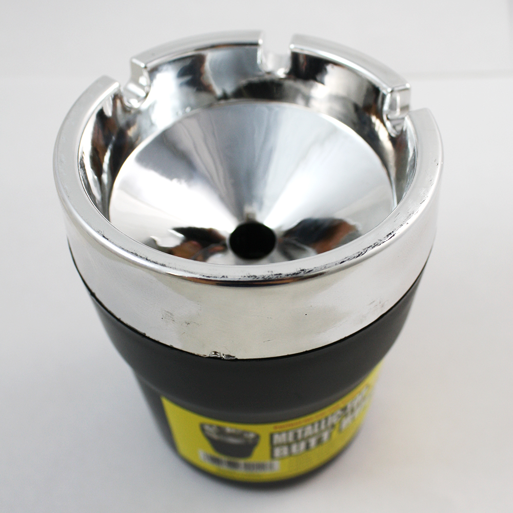 Metallic Top Butt Bucket Car Cigarette Ashtray Extinguish Odor Remover