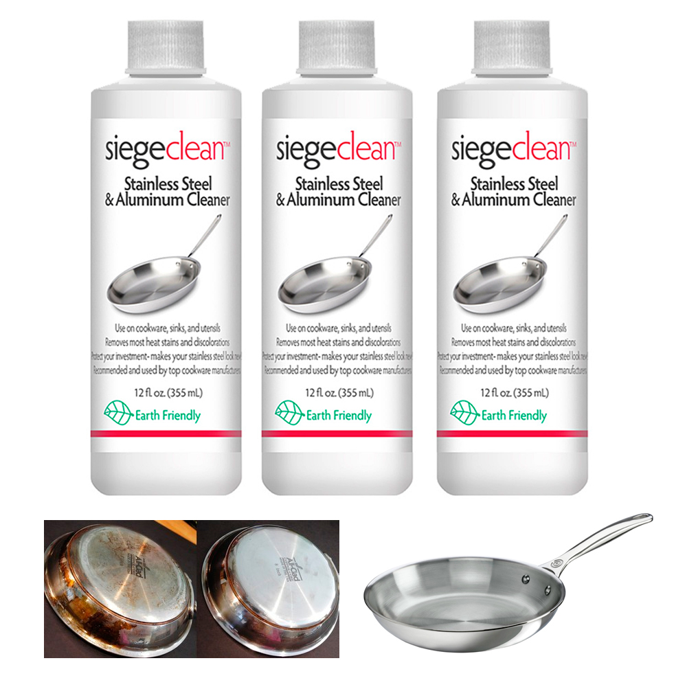 3 Bottles Stainless Steel Aluminum Cleaner Polish Metal 36 Oz Sinks