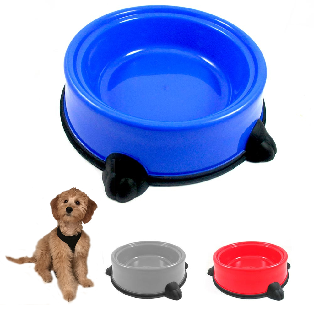 Large Plastic Dog Food Bowl Pet Feeder Dish Water Feeding Cat 9" Non