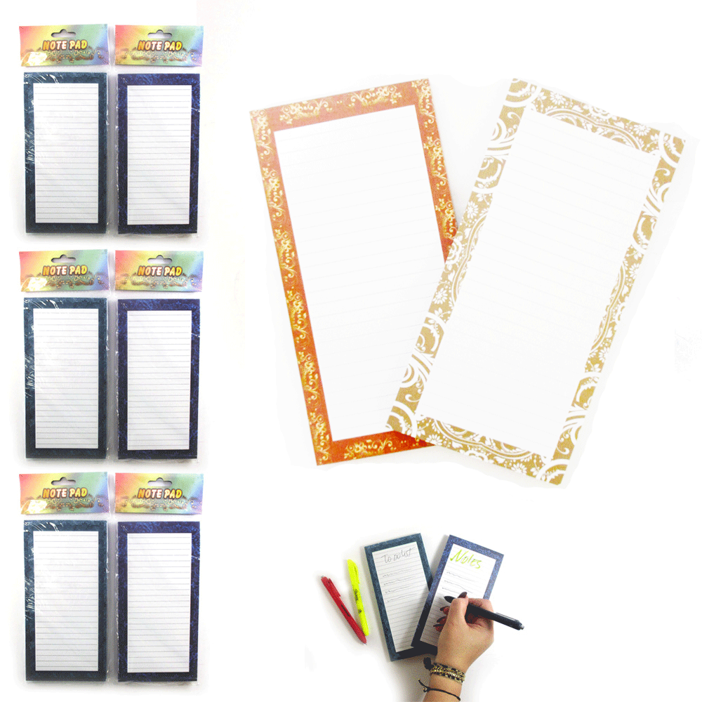 6 Note Pads Grocery Shopping To Do Lists Memo Notepad Stick To