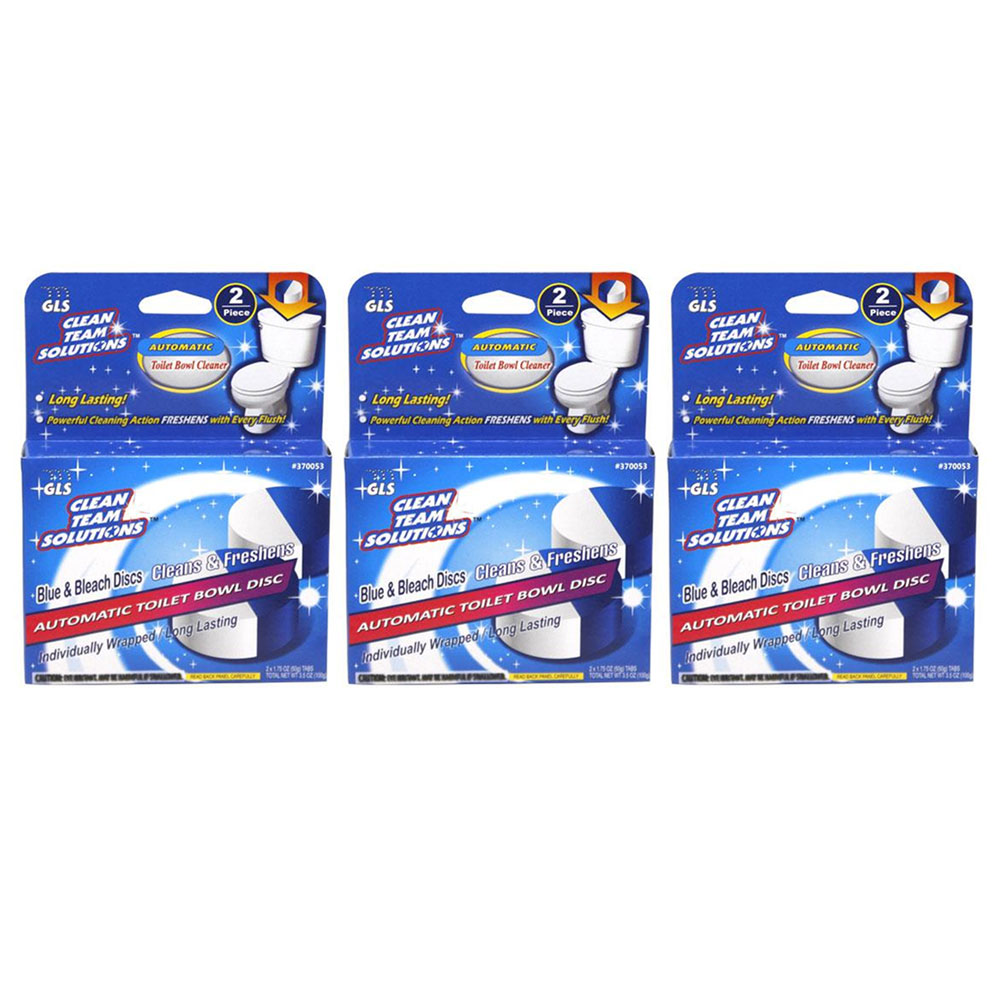 6 Pc Automatic Bleach Toilet Discs Bowl Flush Cleaner Stain Remover