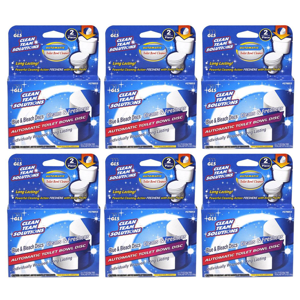 12 Pc Automatic Toilet Discs Bleach Cleaner Bowl Flush Tablet Tank