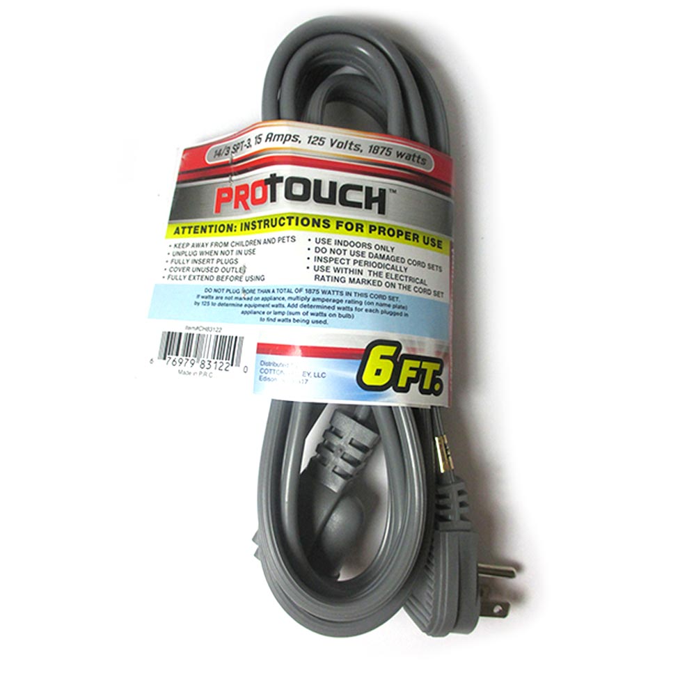 1pc Appliance Cord 6 Ft Indoor Extension Cable Air Conditioner