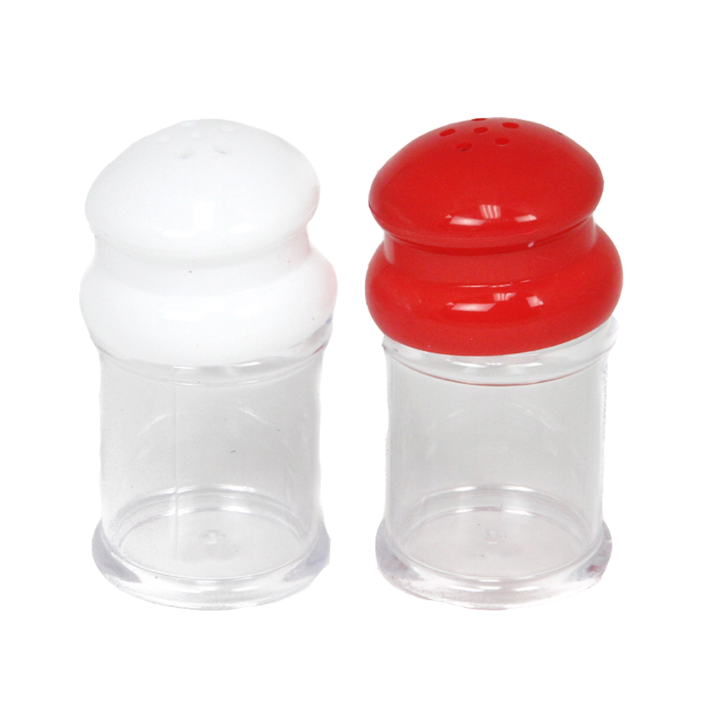 2PC Salt & Pepper Shakers Set Modern Spices Jar BPA Free Plastic
