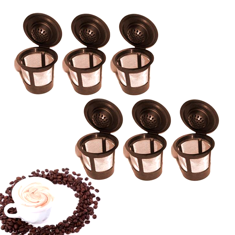 6X Reusable Single K Cup Keurig Filter Pods Coffee Stainless Steel Mesh