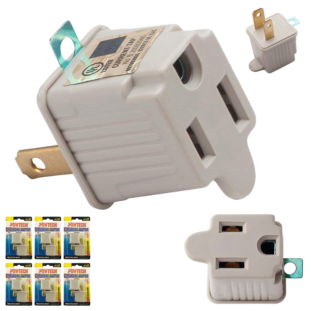 12 Lot 3 Prong 2 Prong Outlet Electrical Ground AC Adapter Grounding