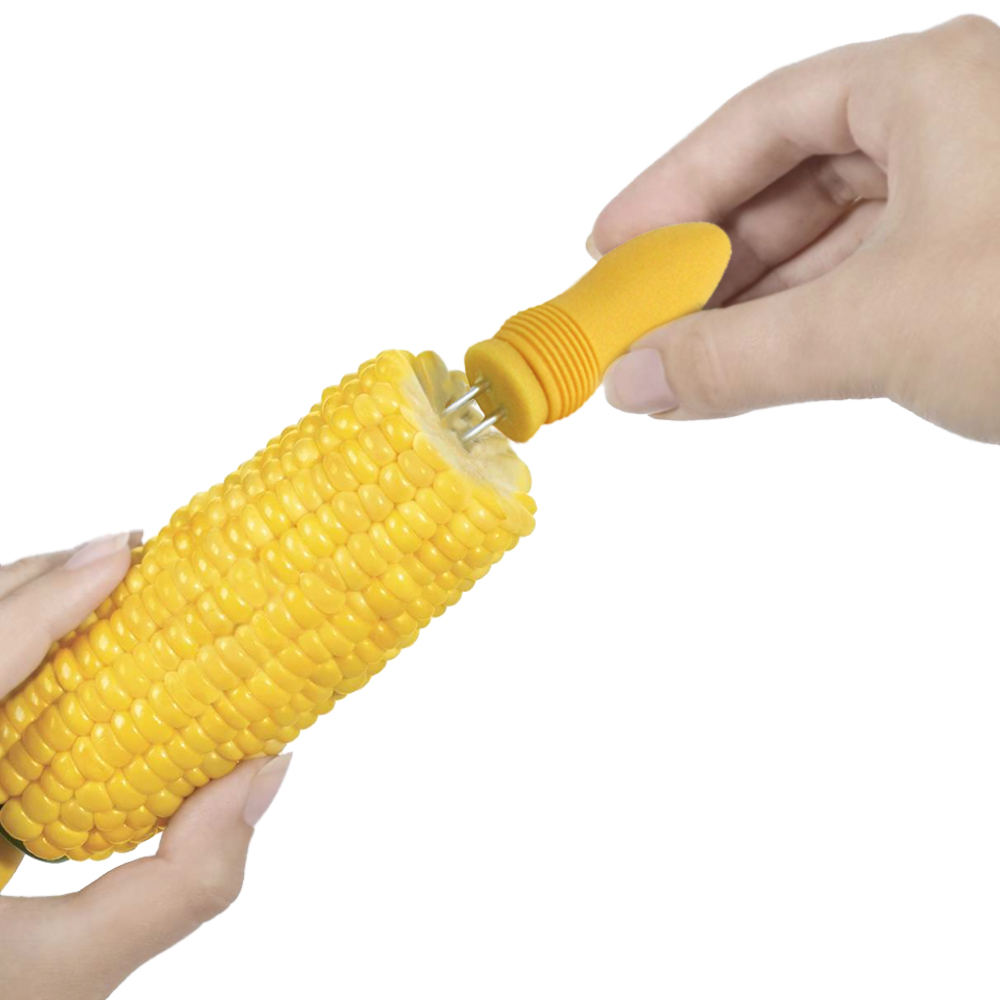6 Jumbo Corn On The Cob Holders Skewers Stainless Steel Prongs Kitchen