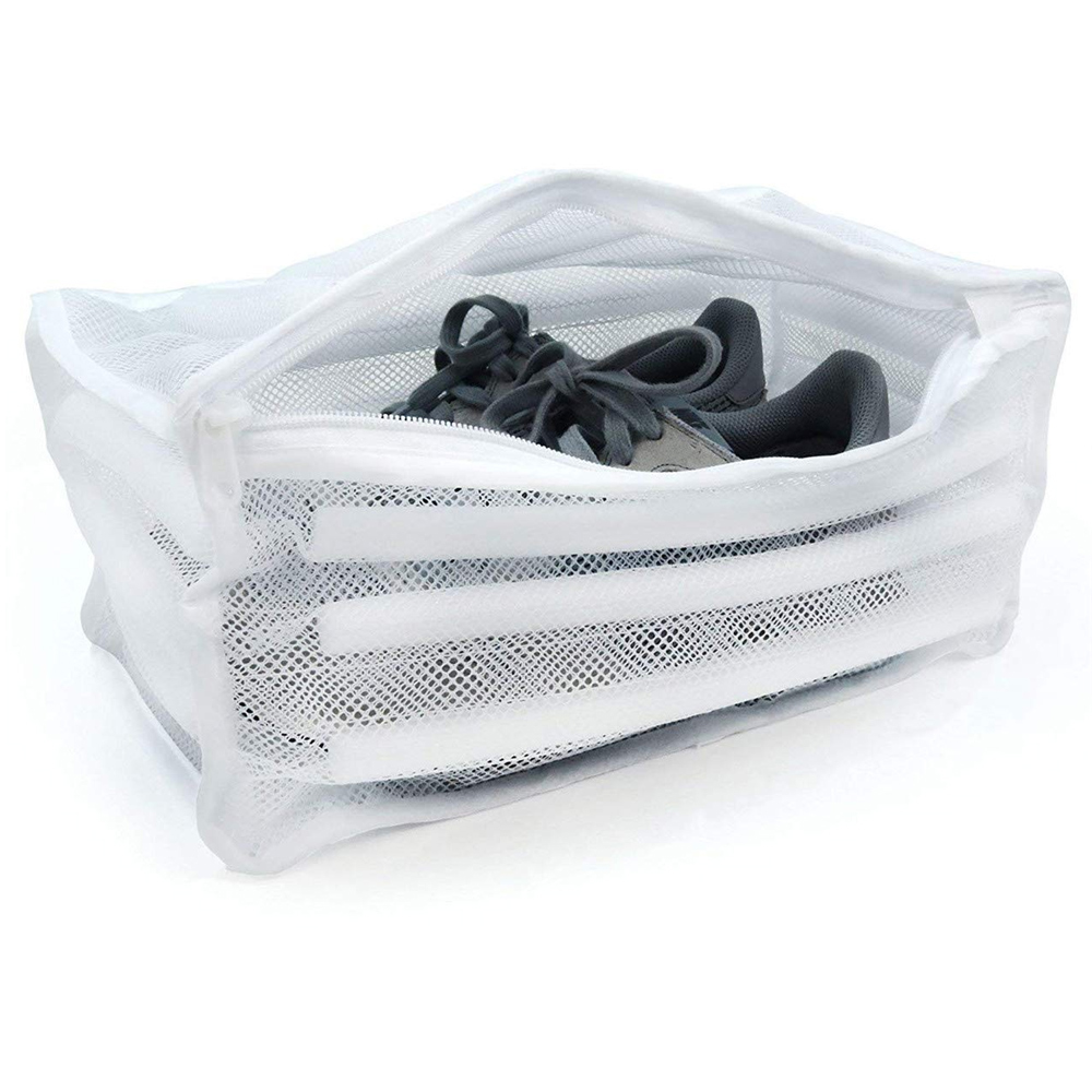 Laundry Footwear Sneaker Washer Dryer White Mesh Wash Bag Shoe Lingerie ...