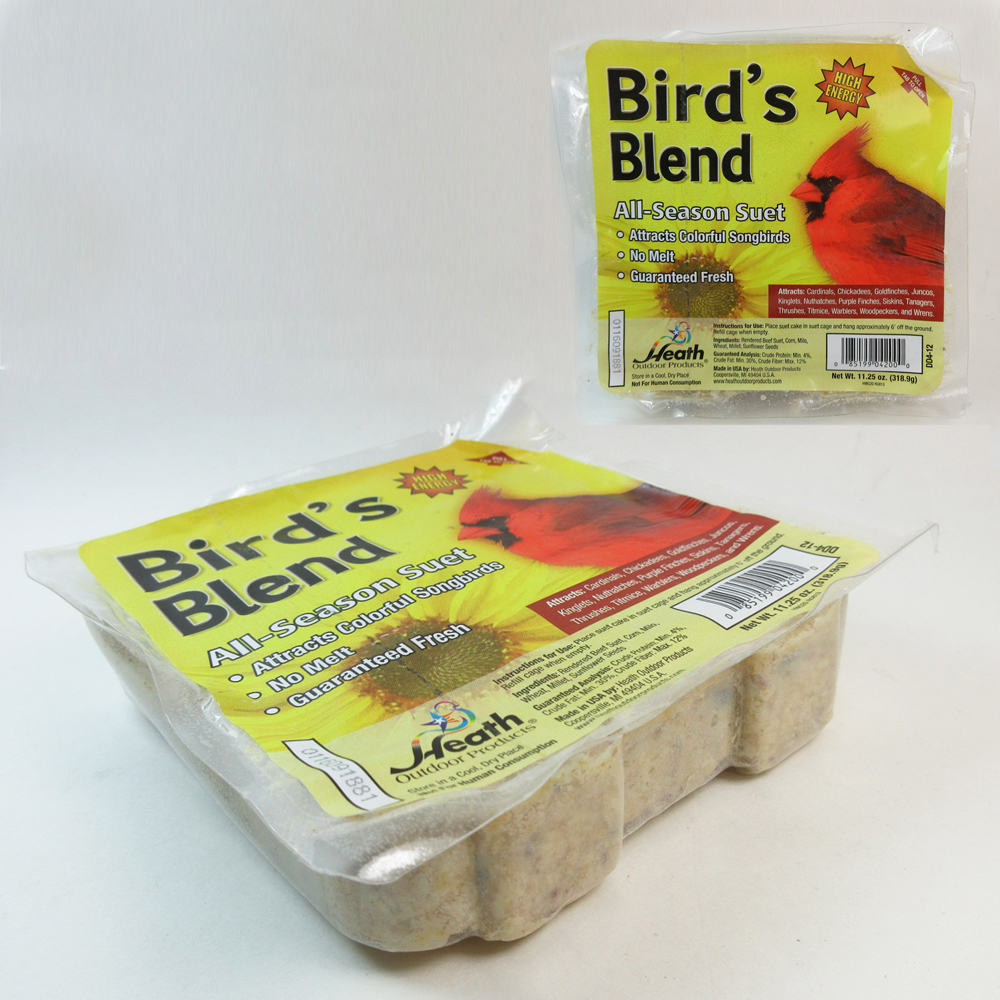 5 Pack Heath Outdoor Products All Season Suet Cake Wild Bird Food Treat