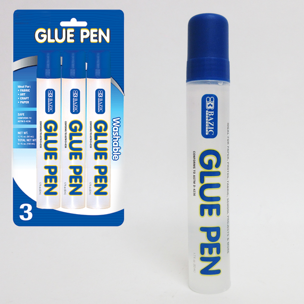 24 Pack Multi Purpose Glue Pen Adhesive Permanent Washable Dries Clear Non Toxic 7795735215036