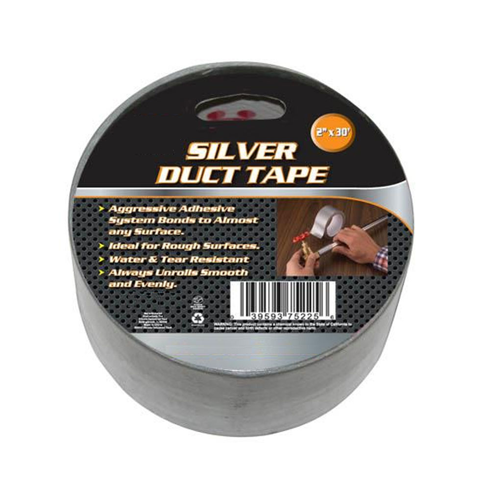 1 Silver Duct Tape Roll 2" x 10 Yards Sealing Boxes Heavy Duty Arts