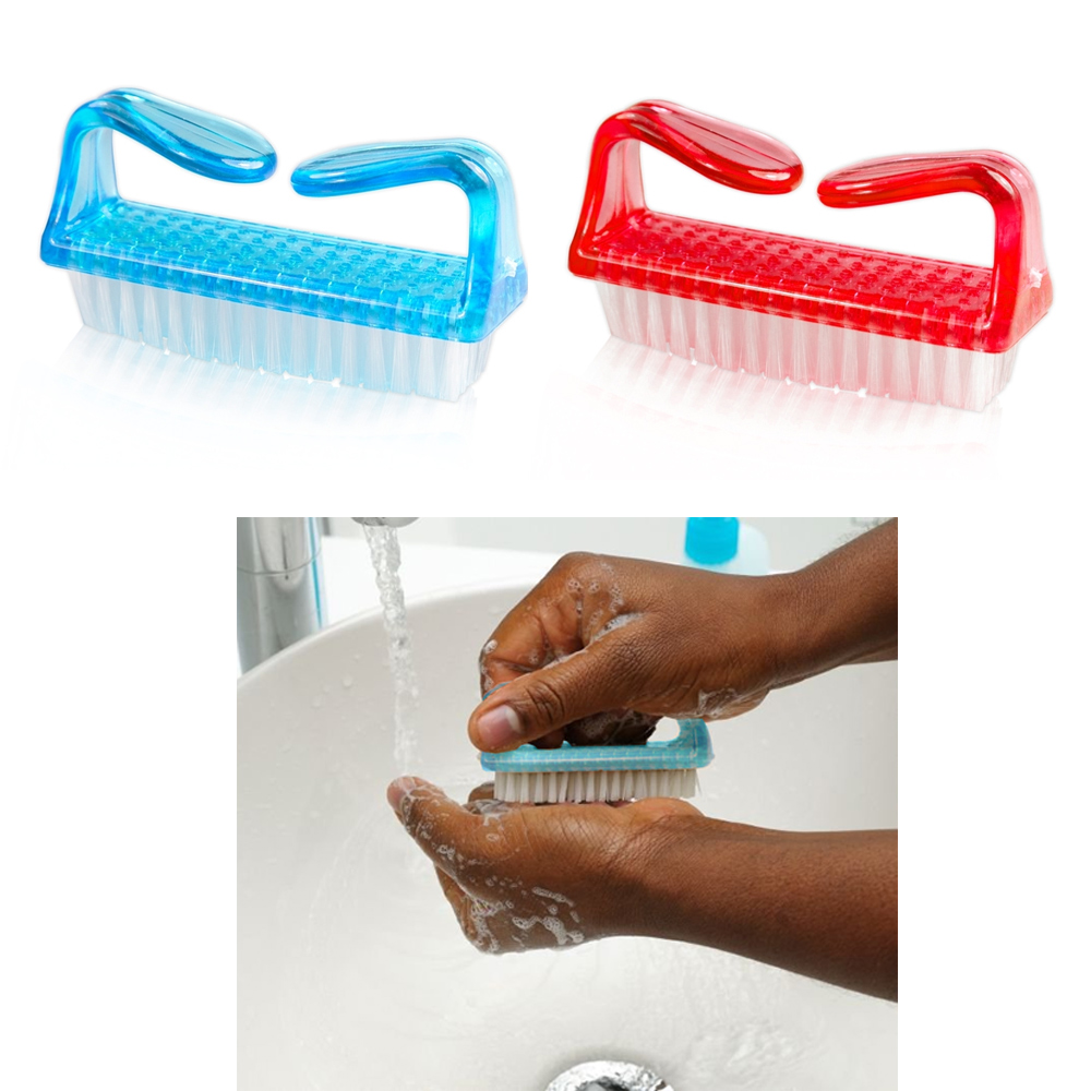 3 Pc Nail Brush Scrub Set Hand Cleaning Manicure Pedicure Fingernail