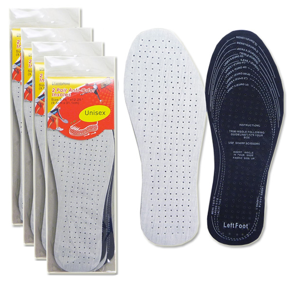 12 Pair Shoe Insoles Anti Odor Inserts Comfort Cushion