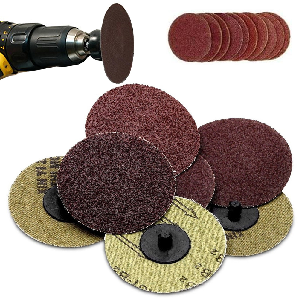 100Pcs 3" 60 Grit Roloc Sanding Disc R Type Discs Abrasive Roll Lock MEDIUM US eBay