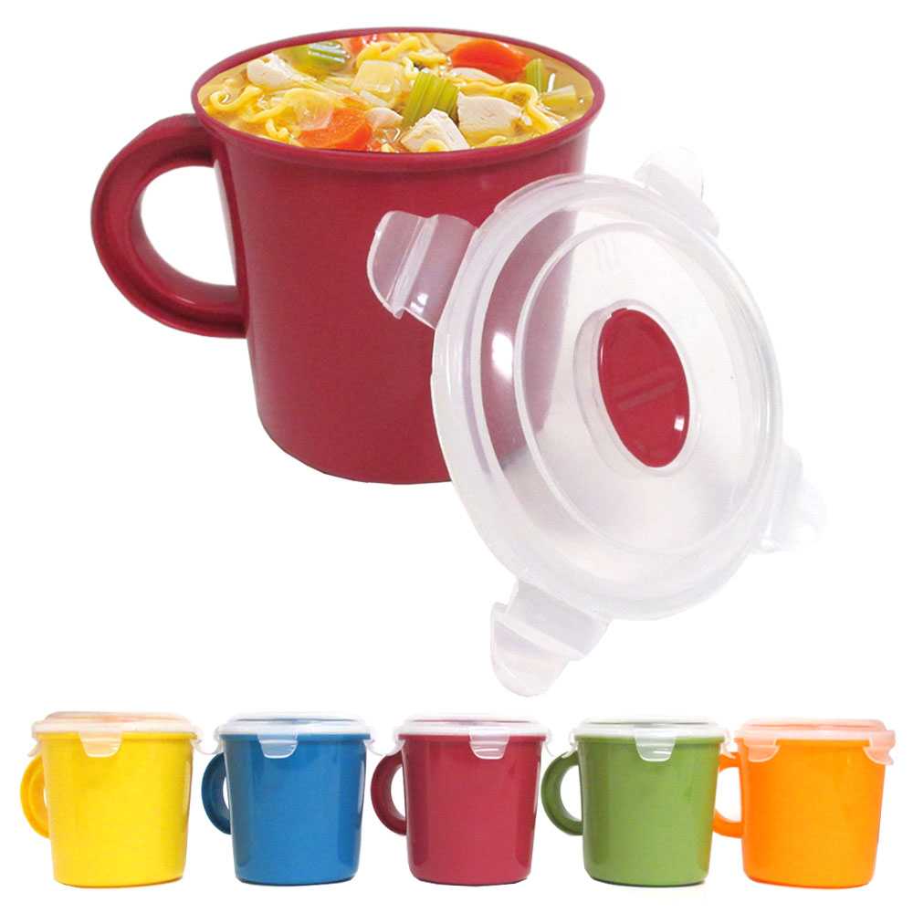 Travel BPA Free Soup Mug Cup 23 oz Take Out Microwave Safe Container