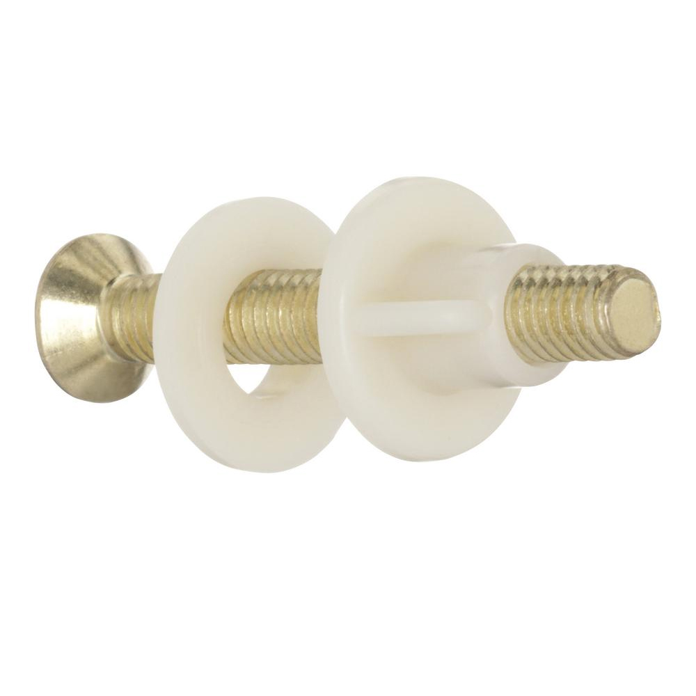 4 X Brass Toilet Seat Hinge Bolts Nuts Standard Replacement 5/16" Metal