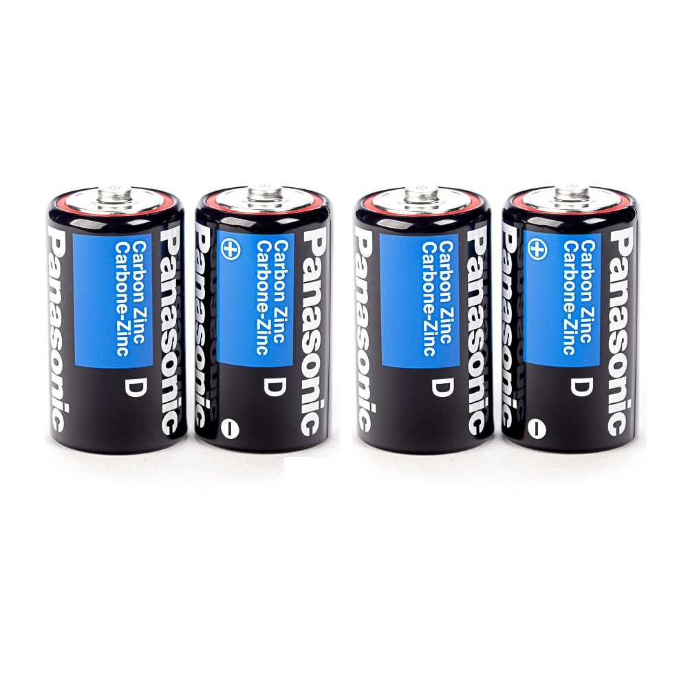 4 X Panasonic D Batteries Super Heavy Duty Carbon Zinc Battery 1.5V EXP