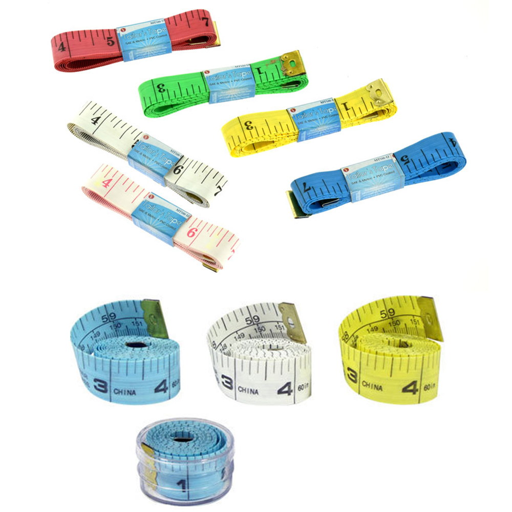 1 New 60" 150cm Soft Fabric Cloth Tape Measure Ruler Dual Sided SAE