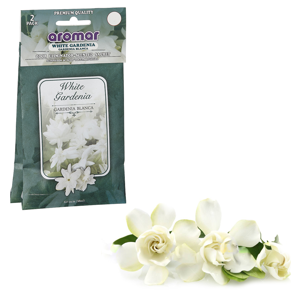 6 White Gardenia Scented Aroma Sachet Drawer Bag Air Freshener Fresh