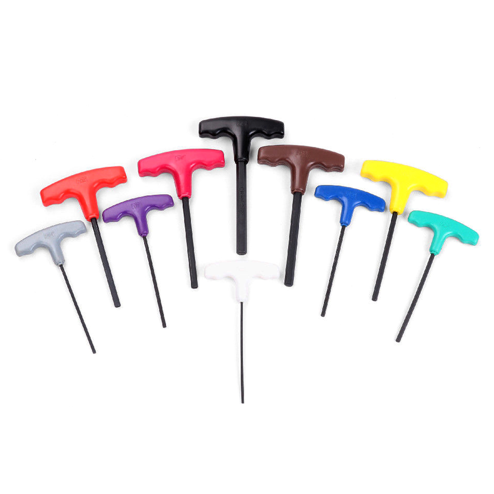 SAE Metric THandle Hex Key Allen Wrench Set w/ Holders 10Piece