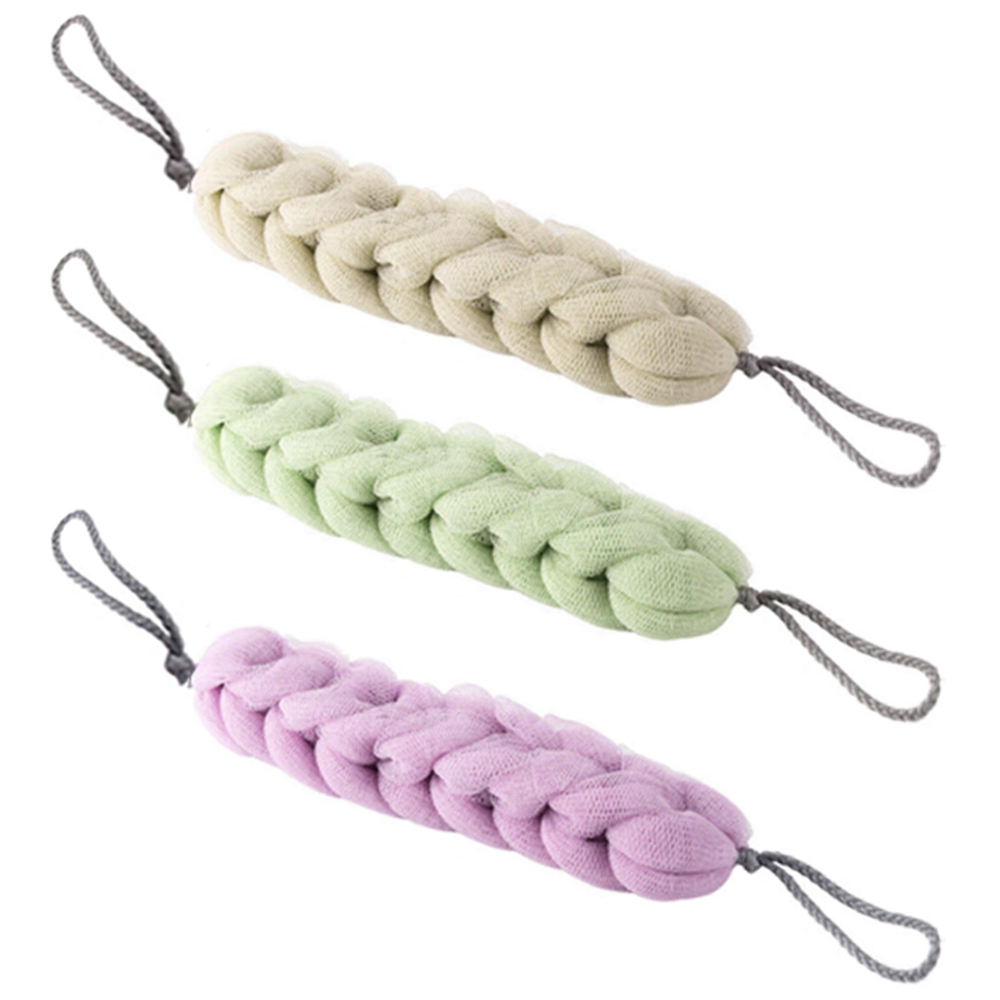 6 Mesh Sponge Braided Rope Back Scrubber Soft Puff Bath Shower Exfoliating Brush 7795735167748