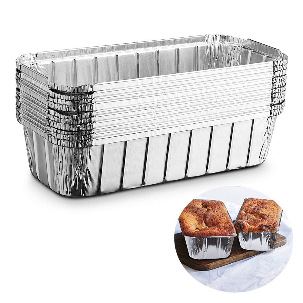 100 Pack Aluminum Foil Loaf Pans 3 Lb Disposable Bread Container Bake
