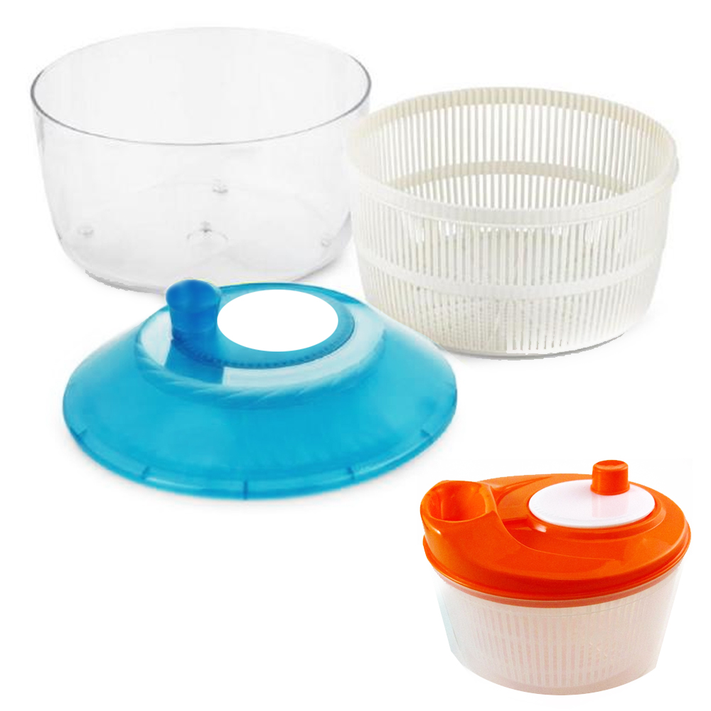 1 Jumbo Salad Spinner Serving Bowl Vegetables Pouring Spout Manual