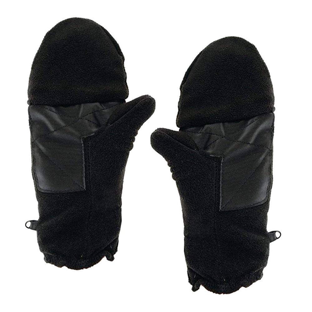 Mens Womens Convertible Mittens Fingerless Gloves Winter Flip Top One