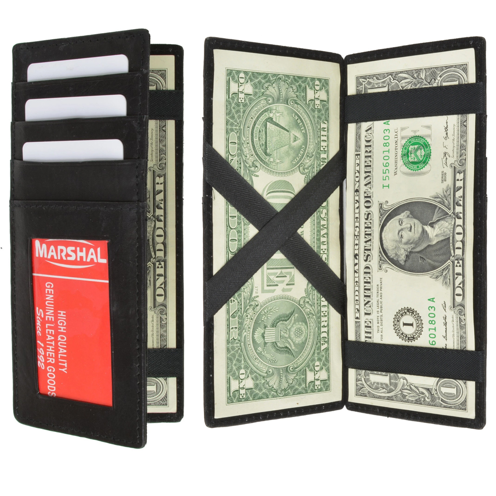 Mens Wallet With Money Clip Inside And Id Window