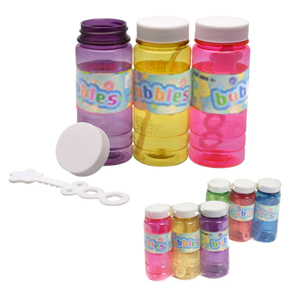 6pc Bubble Liquid Soap Solution Bubbles Maker Outdoor Kids Fun 4 Oz